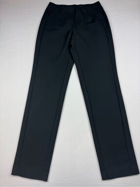 J. Jill Womens Ponte Slim Leg Pull On Pants Black 31” Inseam Stretch Small Tall